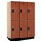 Salsbury Industries 2 Tier Designer Locker, 54"Wx76"Hx21"D, 6 Door, Cherry 18-22361CHE - alternate 1